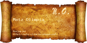 Metz Olimpia névjegykártya